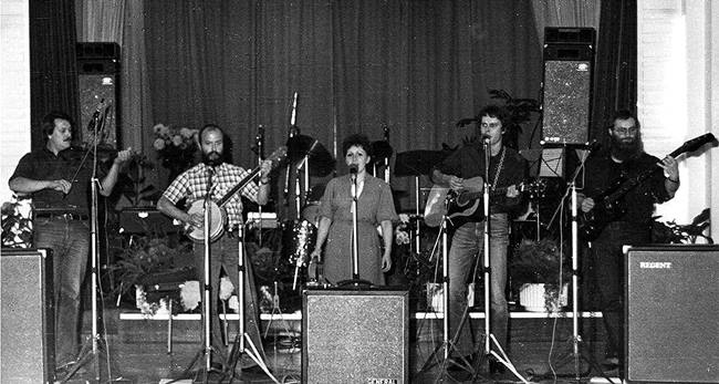 Bluegrass Country Ramblers bei Konzert vor 1981 (Foto K. Schwarting)