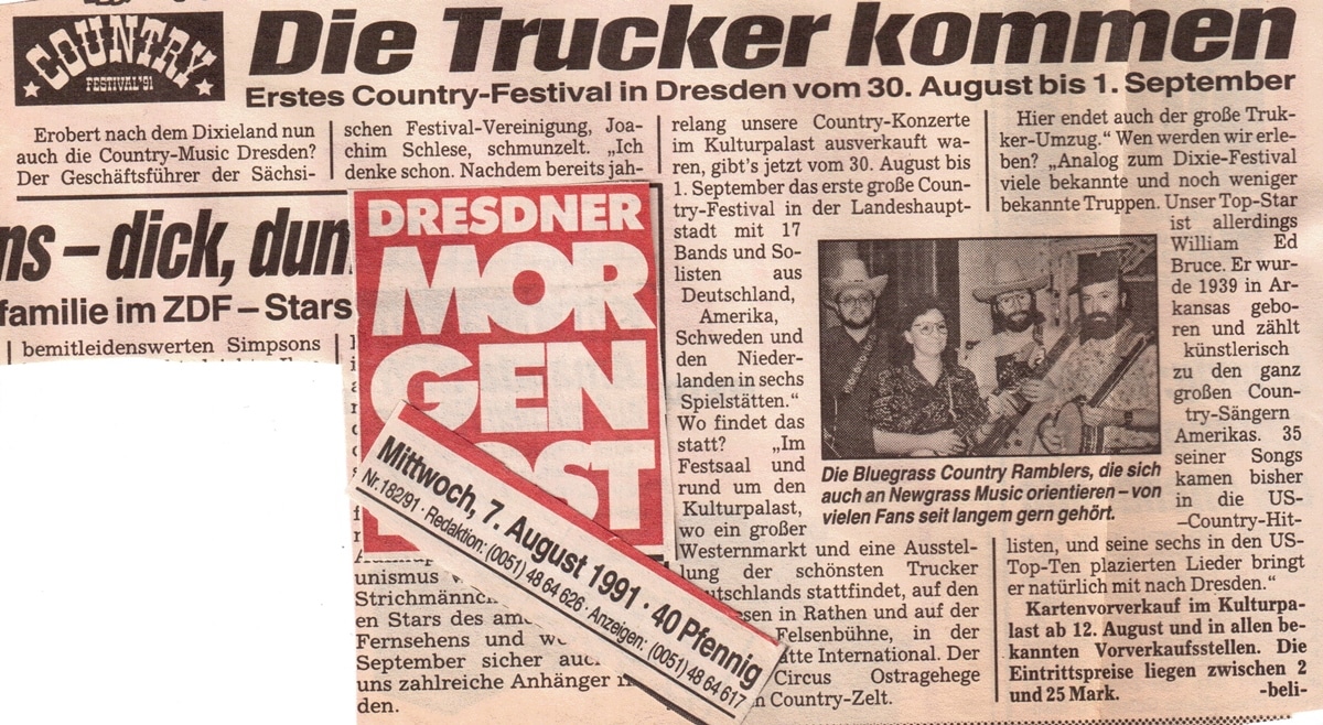 Bluegrass Country Ramblers , Artikel MOPO 1991
